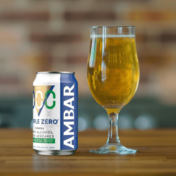 AMBAR 0,0 triplo zero birra analcolica con glutine senza zuccheri 0,0% alcol 1 lattina 33 cl - immagine 2