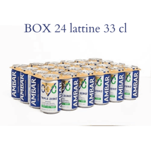 AMBAR 0,0 triplo zero birra analcolica con glutine senza zuccheri 0,0% alcol BOX 24 lattina 33 cl
