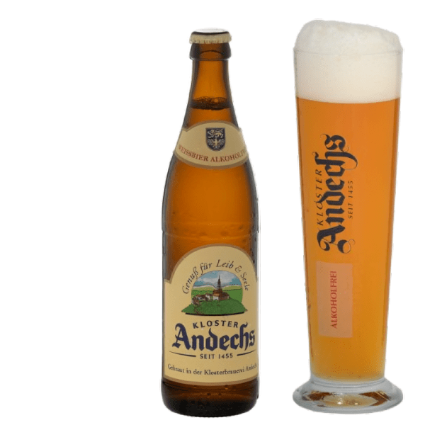 Andechs Kloster weissbier alkoholfrei zero zuccheri birra chiara analcolica 1 bottiglia - immagine 2