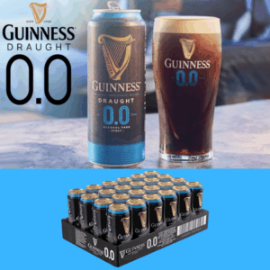 Guinness 0.0 Draught Alcohol Free Stout can birra analcolica BOX 24 lattine da 440 ml