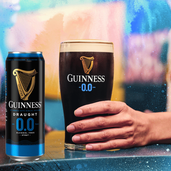Guinness 0.0 Draught Alcohol Free Stout can birra analcolica BOX 24 lattine da 440 ml - immagine 3