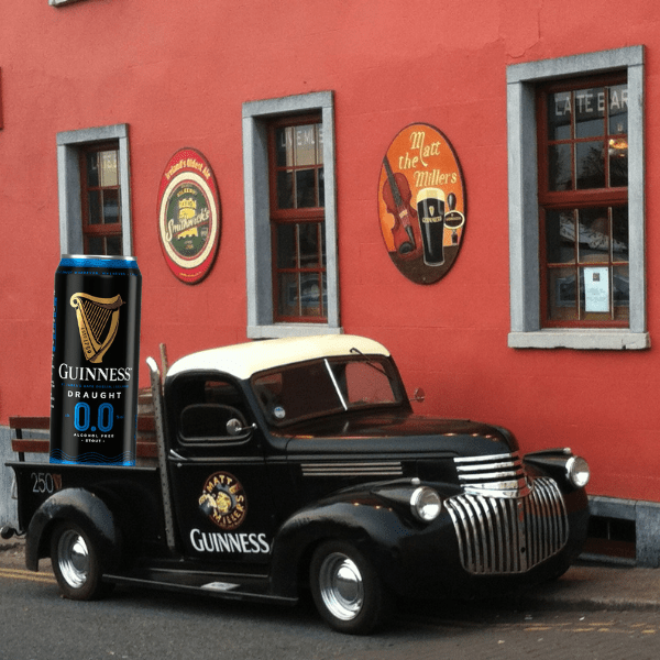 Guinness 0.0 Draught Alcohol Free Stout pint can birra analcolica 1 sola lattina 568 ml - immagine 5