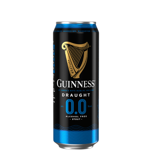 Guinness 0.0 Draught Alcohol Free Stout pint can birra analcolica 1 sola lattina 568 ml