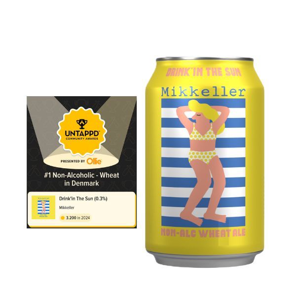 MIKKELLER non alcoholic craft WHEAT ALE Drink'in the Sun 0,3% birra analcolica artigianale lattina 33 cl - immagine 2