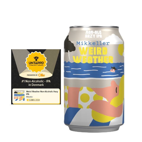 MIKKELLER birra analcolica artigianale non alcoholic craft HAZY IPA Weird Weather 0,3% lattina 33 cl - immagine 2
