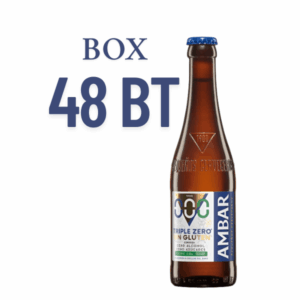 AMBAR 0,0 triplo zero birra analcolica senza glutine senza zuccheri 0,0% alcol 33 cl BOX 48 bottiglie