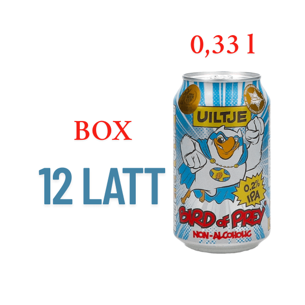 Uiltje Bird of Prey IPA AF birra IPA analcolica artigianale 0.2% lattina 33cl box 12 lattine